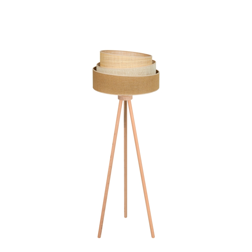 Duolla - Podna lampa YUTE TRIO 1xE27/15W/230V prečnik 45 cm braon/siva/bež