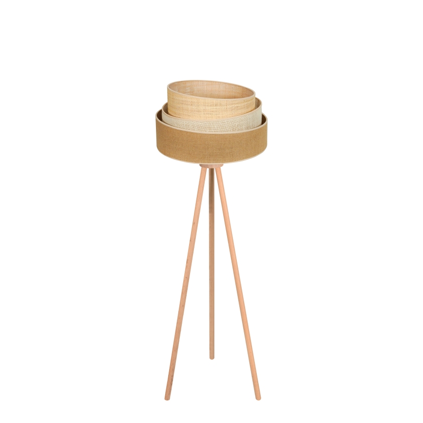 Duolla - Podna lampa YUTE TRIO 1xE27/15W/230V prečnik 45 cm braon/siva/bež