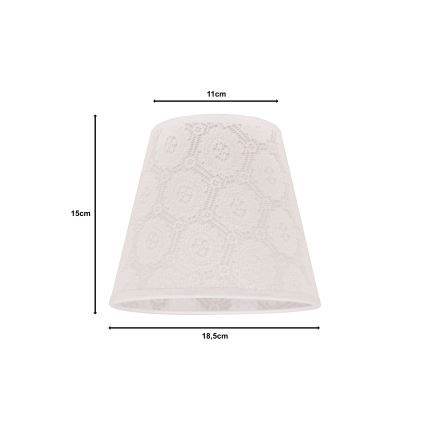 Duolla - prigušiva za stonu lampu SOFIA XS E14 prečnik 18,5 cm bela