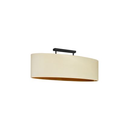 Duolla - Prislonjen plafonski luster OVAL VEGAN 2xE27/15W/230V krem boje