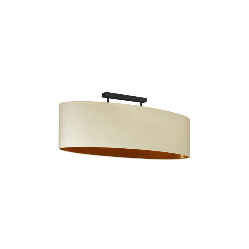 Duolla - Prislonjen plafonski luster OVAL VEGAN 2xE27/15W/230V krem boje
