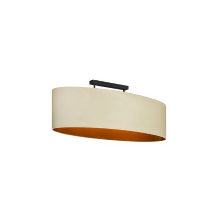 Duolla - Prislonjen plafonski luster OVAL VEGAN 2xE27/15W/230V krem boje