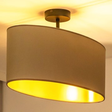 Duolla - Prislonjeni luster OVAL VEGAN 1xE27/15W/230V bež