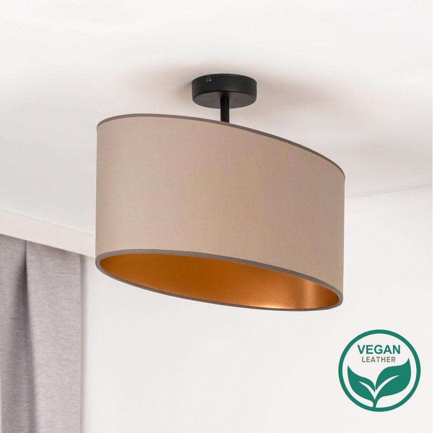 Duolla - Prislonjeni luster OVAL VEGAN 1xE27/15W/230V bež
