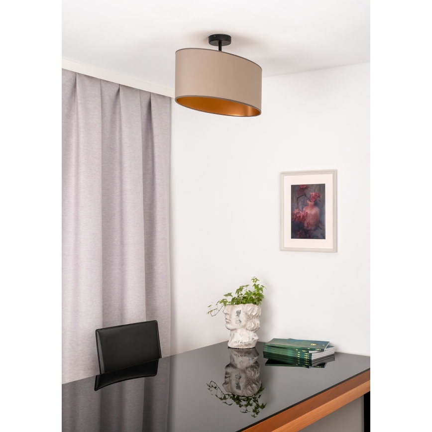 Duolla - Prislonjeni luster OVAL VEGAN 1xE27/15W/230V bež