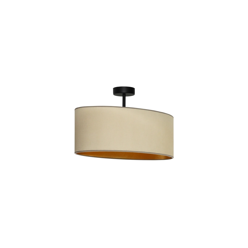 Duolla - Prislonjeni luster OVAL VEGAN 1xE27/15W/230V bež