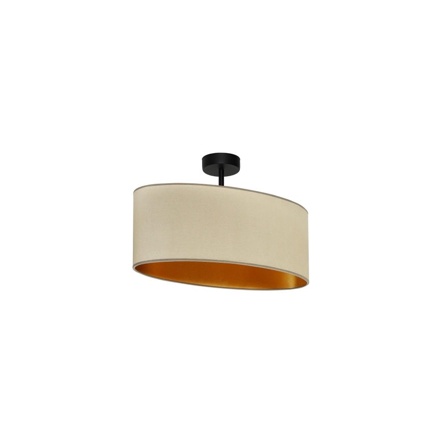 Duolla - Prislonjeni luster OVAL VEGAN 1xE27/15W/230V bež