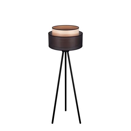 Duolla - Stojeća lampa WOOD BOHO 1xE27/15W/230V prečnik 45 cm crna/bež