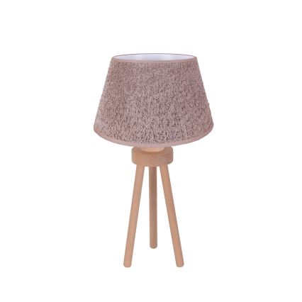 Duolla - Stolna lampa BOUCLE 1xE27/15W/230V prečnik 28 cm braon/drvo