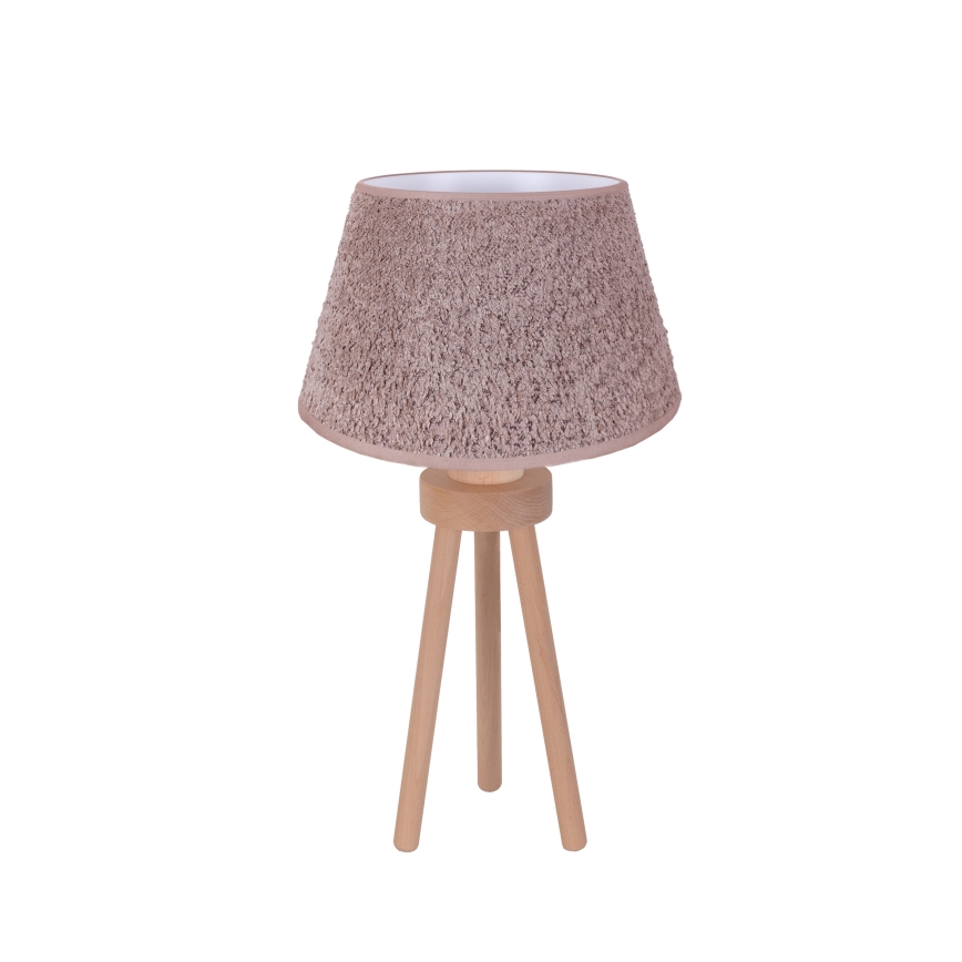 Duolla - Stolna lampa BOUCLE 1xE27/15W/230V prečnik 28 cm braon/drvo
