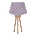 Duolla - Stona lampa BOUCLE 1xE27/15W/230V Ø 28 cm siva/drvo