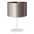 Duolla - Stona lampa CANNES 1xE14/15W/230V prečnik 20 cm srebrna/bakarna/bela