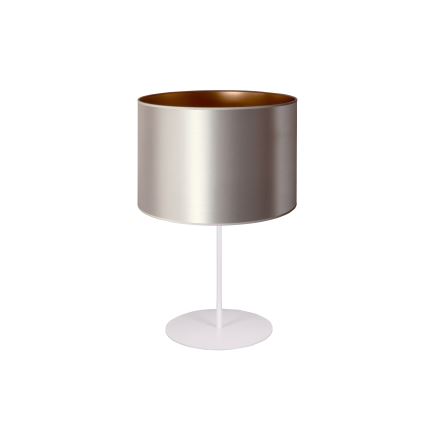 Duolla - Stona lampa CANNES 1xE14/15W/230V prečnik 20 cm srebrna/bakarna/bela