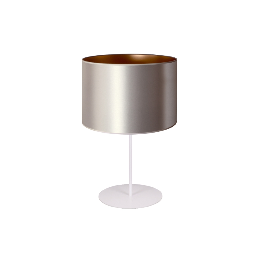 Duolla - Stona lampa CANNES 1xE14/15W/230V prečnik 20 cm srebrna/bakarna/bela