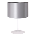 Duolla - Stona lampa CANNES 1xE14/15W/230V prečnik 20 cm srebrna/bela