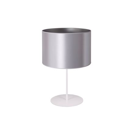 Duolla - Stona lampa CANNES 1xE14/15W/230V prečnik 20 cm srebrna/bela