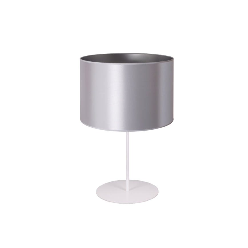 Duolla - Stona lampa CANNES 1xE14/15W/230V prečnik 20 cm srebrna/bela