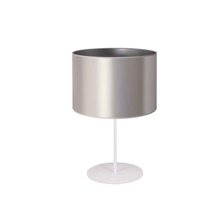 Duolla - Stona lampa CANNES 1xE14/15W/230V prečnik 20 cm srebrna/bela