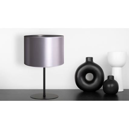 Duolla - Stona lampa CANNES 1xE14/15W/230V prečnik 20 cm srebrna/crna