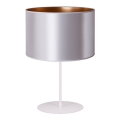 Duolla - Stona lampa CANNES 1xE14/15W/230V, prečnika 20 cm, srebrna/bakarna/bela
