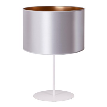 Duolla - Stona lampa CANNES 1xE14/15W/230V, prečnika 20 cm, srebrna/bakarna/bela