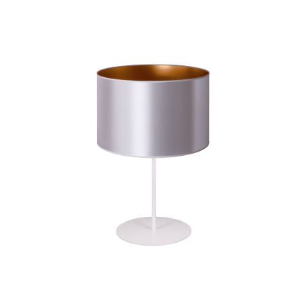Duolla - Stona lampa CANNES 1xE14/15W/230V, prečnika 20 cm, srebrna/bakarna/bela