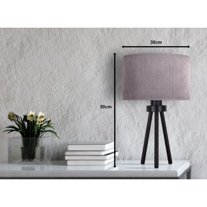 Duolla - Stona lampa LYON 1xE27/15W/230V prečnik 30 cm siva