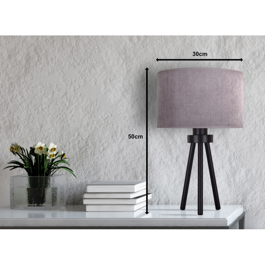 Duolla - Stona lampa LYON 1xE27/15W/230V prečnik 30 cm siva
