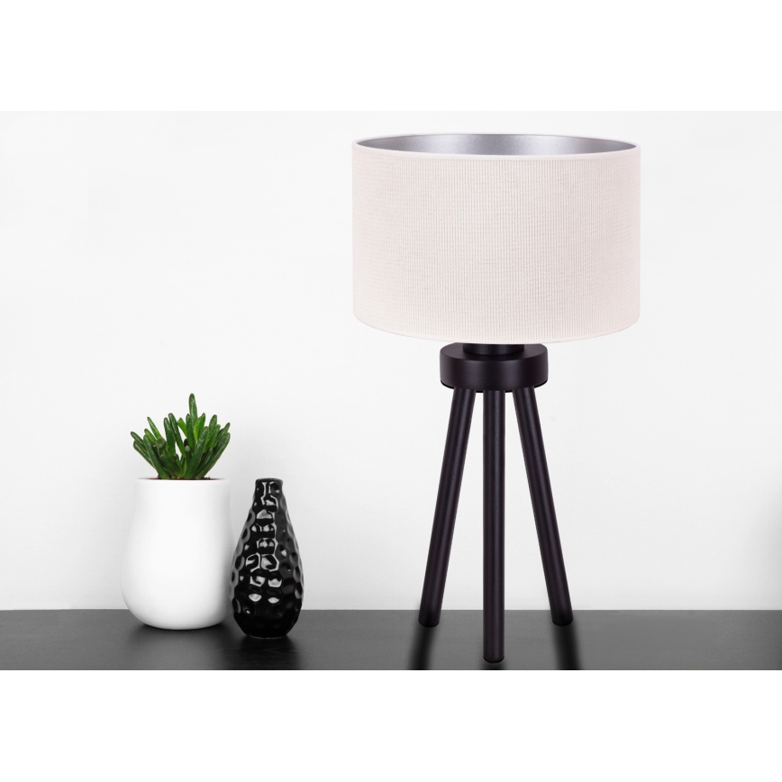 Duolla - Stona lampa LYON 1xE27/15W/230V Ø 30 cm krem