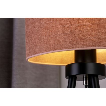 Duolla - Stona lampa OVAL 1xE27/15W/230V, prečnik 30 cm, ružičasta