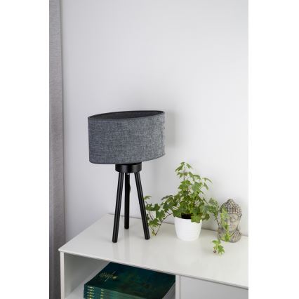 Duolla - Stona lampa OVAL 1xE27/15W/230V prečnik 30 cm siva