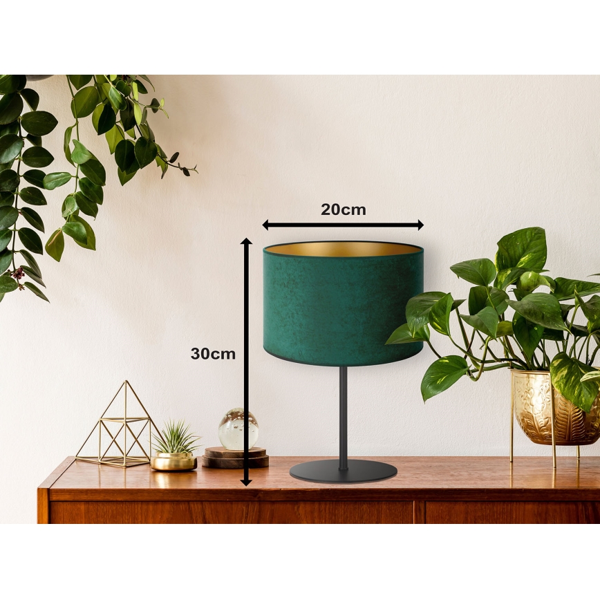 Duolla - Stona lampa ROLLER 1xE14/15W/230V, prečnik 20 cm, tamno zelena/zlatna