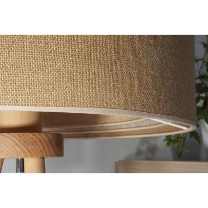 Duolla - Stona lampa YUTE TRIO 1xE27/15W/230V prečnik 25 cm braon/siva/bež