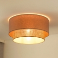 Duolla - Stropna svetiljka BOHO 1xE27/15W/230V prečnik 45 cm bež/braon