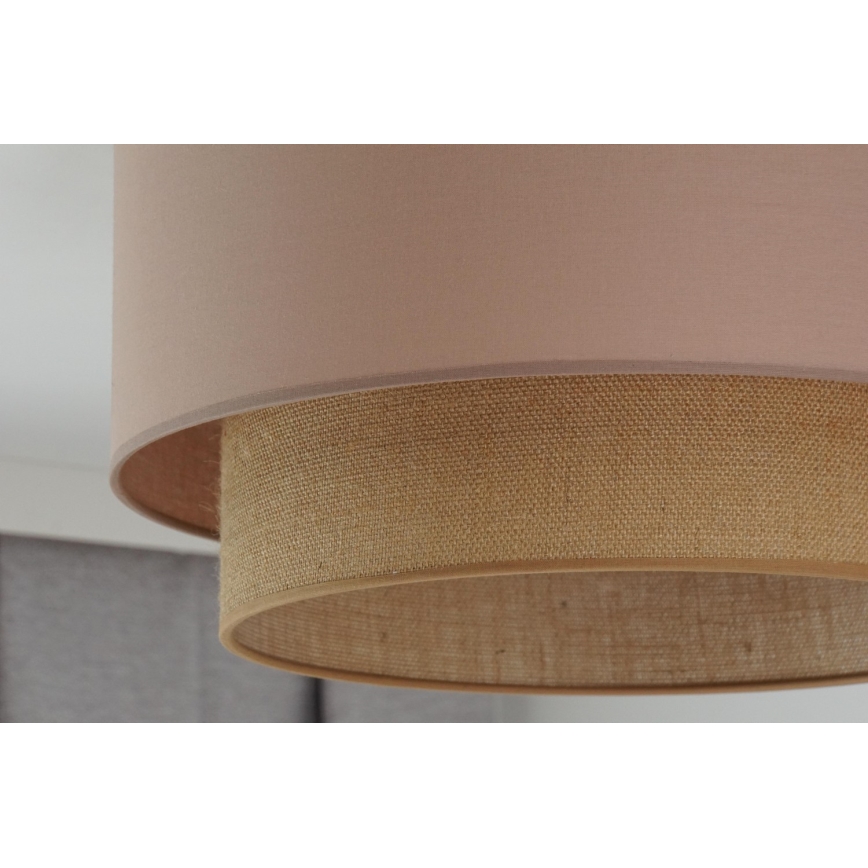 Duolla - Stropna svetiljka BOHO 1xE27/15W/230V prečnik 45 cm bež/braon