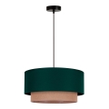 Duolla - Viseći luster na sajli BOHO 1xE27/15W/230V prečnik 45 cm zelena/smeđa