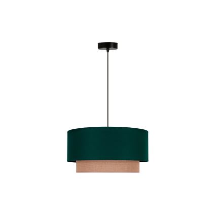 Duolla - Viseći luster na sajli BOHO 1xE27/15W/230V prečnik 45 cm zelena/smeđa
