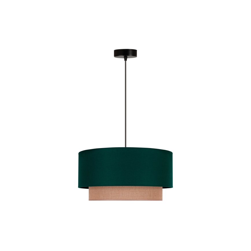 Duolla - Viseći luster na sajli BOHO 1xE27/15W/230V prečnik 45 cm zelena/smeđa