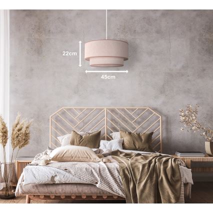 Duolla - Viseći luster na sajli BOHO 1xE27/40W/230V prečnik 45 cm bež