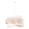 Duolla - Viseći luster na sajli BROOKLYN 1xE27/40W/230V, prečnik 50 cm, bela/mesing