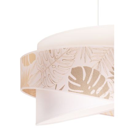 Duolla - Viseći luster na sajli BROOKLYN 1xE27/40W/230V, prečnik 50 cm, bela/mesing