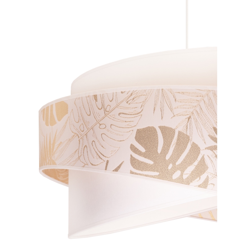Duolla - Viseći luster na sajli BROOKLYN 1xE27/40W/230V, prečnik 50 cm, bela/mesing