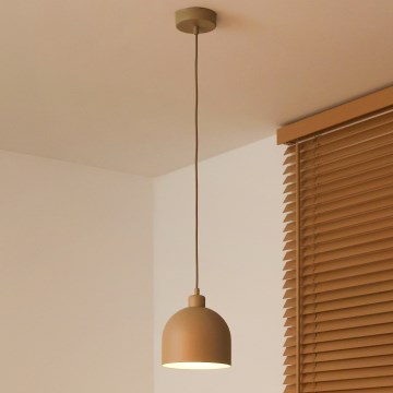 Duolla - Viseći luster na sajli IRONLINE 1xE27/15W/230V Ø 17 cm, bež