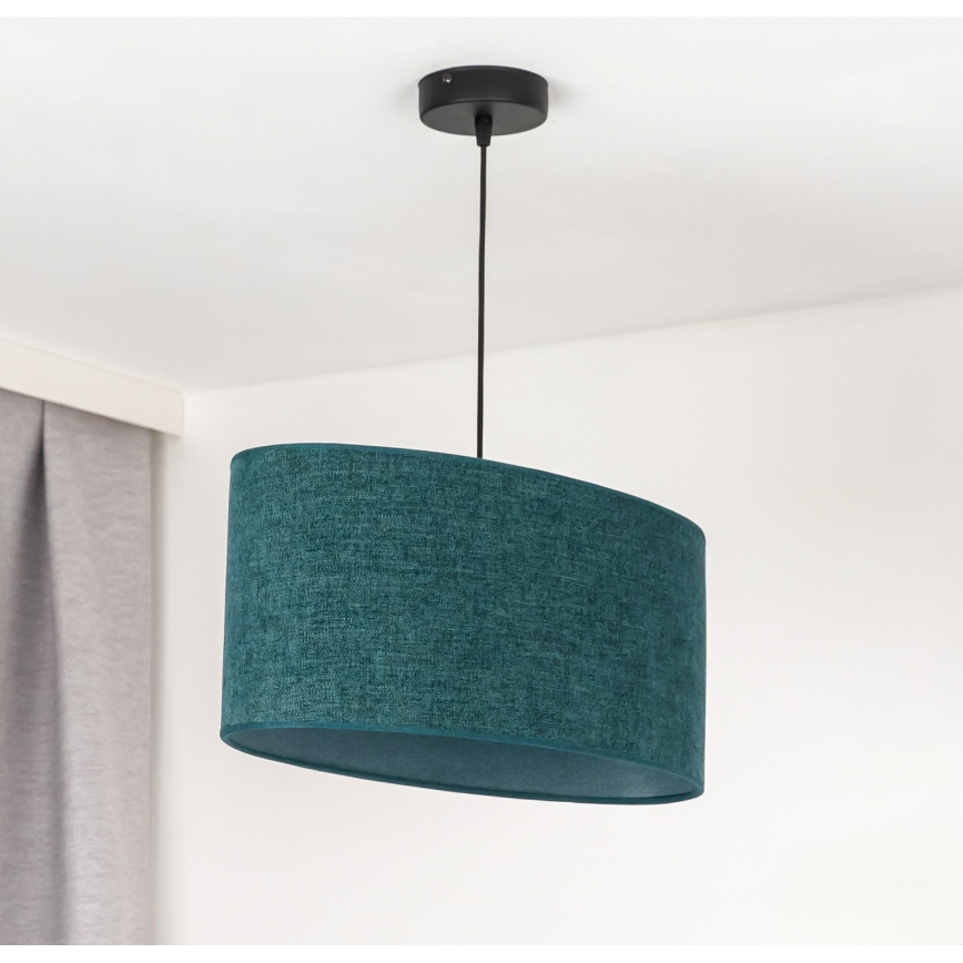 Duolla - Viseći luster na sajli OVAL 1xE27/15W/230V zelena