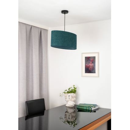 Duolla - Viseći luster na sajli OVAL 1xE27/15W/230V zelena
