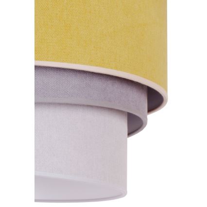 Duolla - Viseći luster na sajli TRIO 1xE27/15W/230V prečnik 45 cm žuta/siva/bela