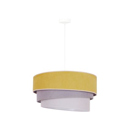 Duolla - Viseći luster na sajli TRIO 1xE27/15W/230V prečnik 45 cm žuta/siva/bela
