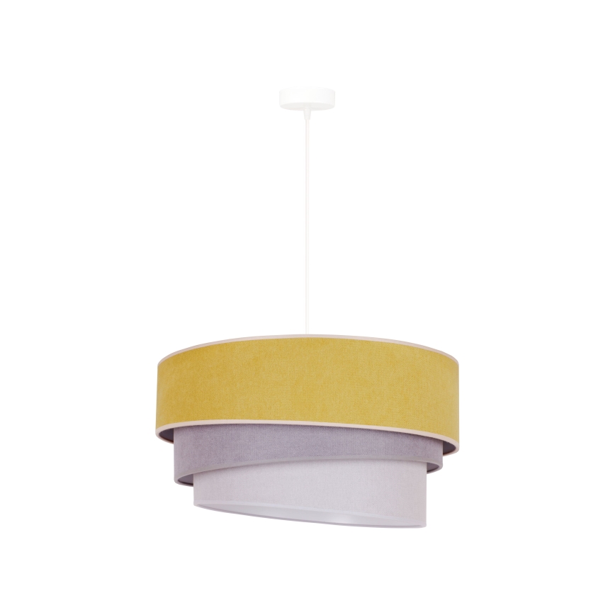Duolla - Viseći luster na sajli TRIO 1xE27/15W/230V prečnik 45 cm žuta/siva/bela