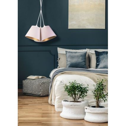 Duolla - Viseći luster na sajli TWIGGY 3xE27/40W/230V prečnika 60 cm, beo