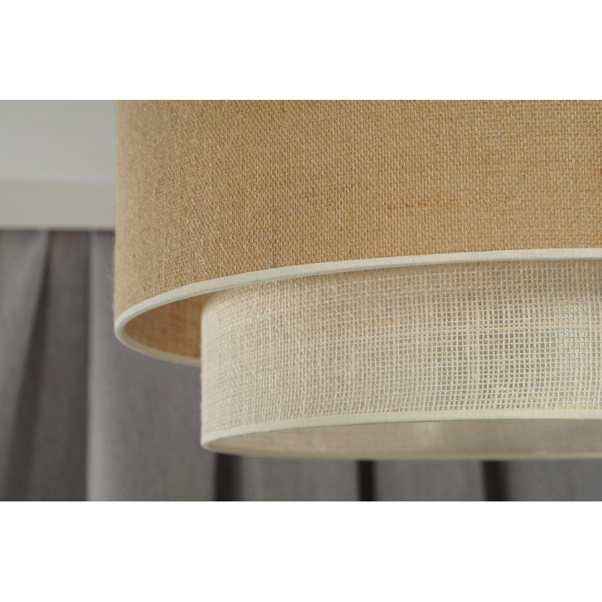Duolla - Visilica na kanapu YUTE BOHO 1xE27/15W/230V, prečnik 45 cm, braon/krem